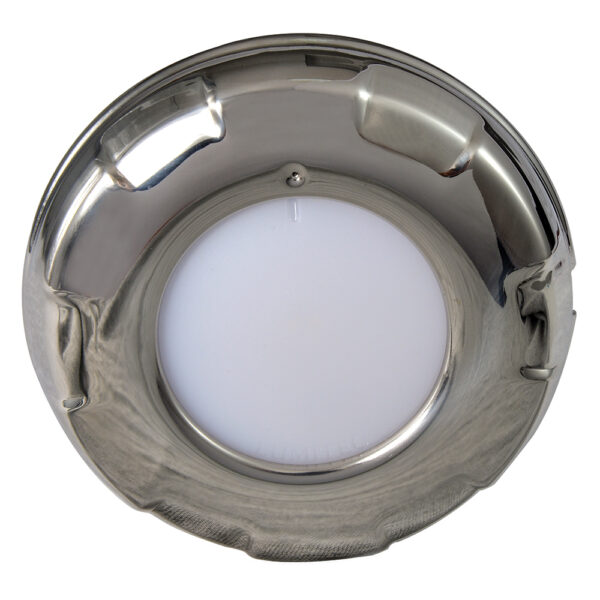 Lumitec Aurora - LED Dome Light - Polished SS Finish - 2-Color White-Red Dimming