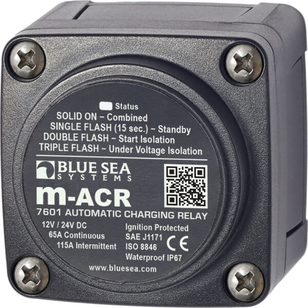 Blue Sea 7601 DC Mini ACR Automatic Charging Relay - 65 Amp - Image 2