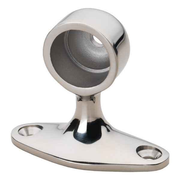 Whitecap 90 Handrail Stanchion - End - 316 Stainless Steel - 7-8" Tube O.D.