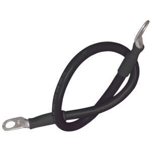 Ancor Battery Cable Assembly, 4 AWG (21mm) Wire, 5-16" (7.93mm) Stud, Black - 48" (121.9cm)