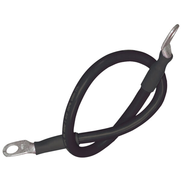 Ancor Battery Cable Assembly, 4 AWG (21mm) Wire, 5-16" (7.93mm) Stud, Black - 48" (121.9cm)
