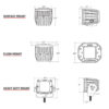 RIGID Industries D-Series PRO Hybrid-Diffused LED - Pair - White - Image 2
