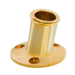 Whitecap Top-Mounted Flag Pole Socket Polished Brass - 3-4" ID