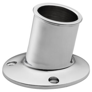 Whitecap Top-Mounted Flag Pole Socket - CP-Brass - 1-1-4" ID