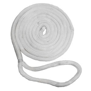 New England Ropes 3-8" Double Braid Dock Line - White - 25'