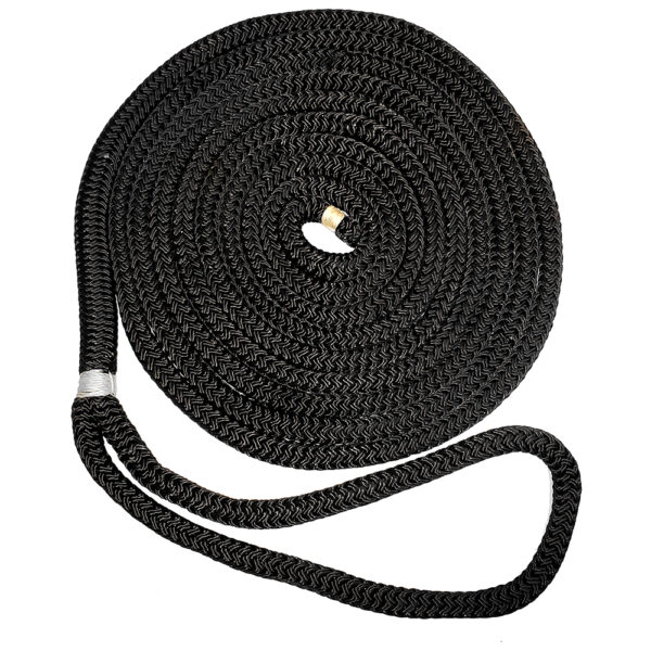 New England Ropes 3-8" Double Braid Dock Line - Black - 25'