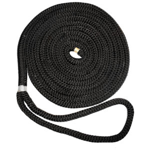 New England Ropes 3-4" Double Braid Dock Line - Black - 25'