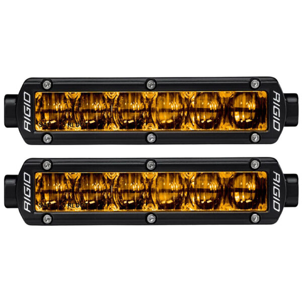 RIGID Industries 6" SR-Series SAE Compliant Fog Light - Black w-Yellow Light