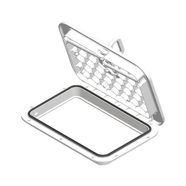 Sea-Dog Triple Lock Rectangular Marine Hatch - 10" x 14" - White - Image 2
