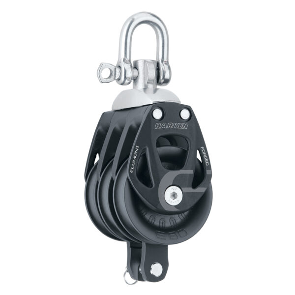 Harken 60mm Triple Aluminum Element Block w-Swivel & Becket