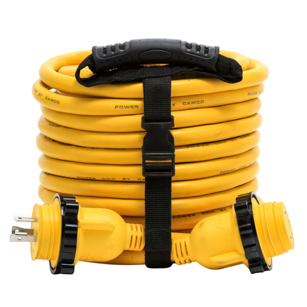 Camco 30 Amp Power Grip Marine Extension Cord - 50' M-Locking-F-Locking Adapter