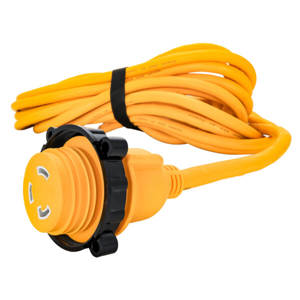 Camco 30 Amp Power Grip Marine Extension Cord - 50' M-Locking-F-Locking Adapter - Image 3