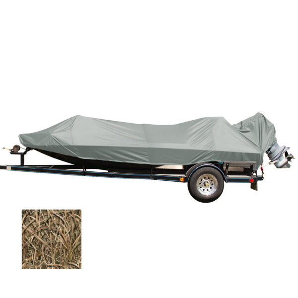 Carver Performance Poly-Guard Styled-to-Fit Boat Cover f-18.5' Jon Style Bass Boats - Shadow Grass