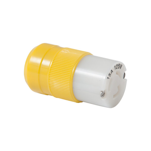 Marinco Locking Connector - 15A, 125V - Yellow - Image 2