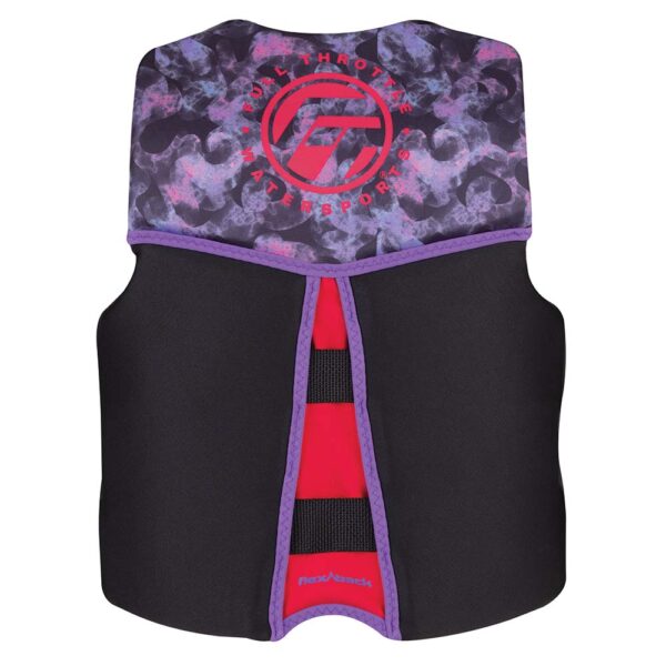 Full Throttle Youth Rapid-Dry Flex-Back Life Jacket - Pink-Black - Image 2