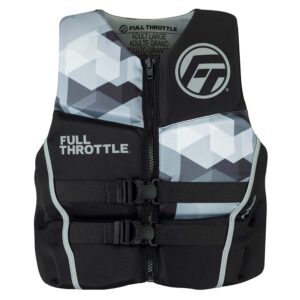 Full Throttle Men's Rapid-Dry Flex-Back Life Jacket - XL - Black-Grey