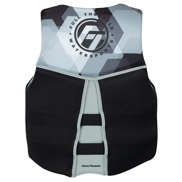 Full Throttle Men's Rapid-Dry Flex-Back Life Jacket - 2XL - Black-Grey - Image 2