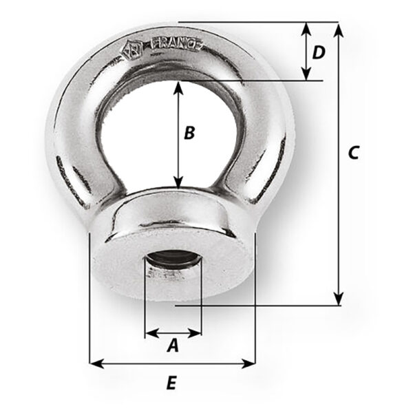 Wichard 1-2 Eye Nut - 1-1-16" Diameter - Image 2