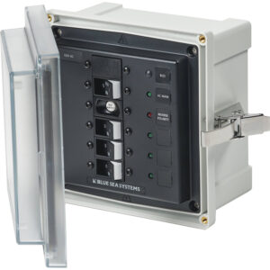 Blue Sea 3128 - SMS Panel Enclosure w-ELCI (30A) & 3 Branch (15A) - 120V AC
