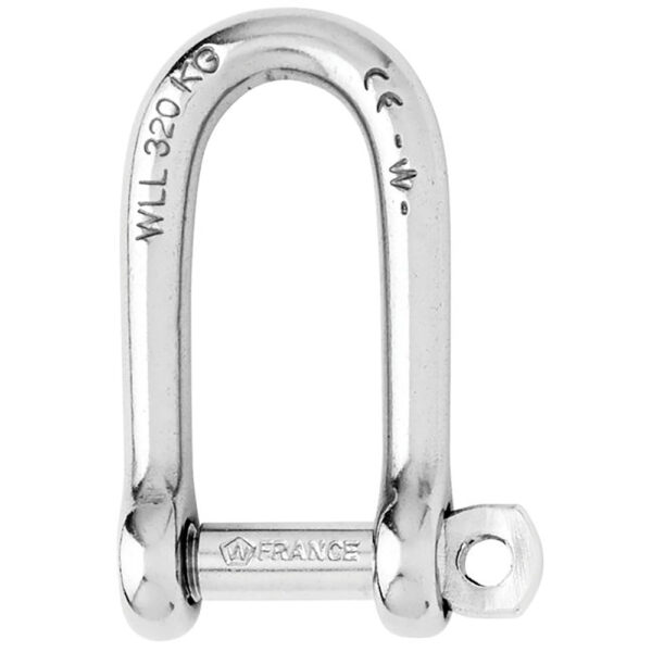 Wichard Self-Locking Long D Shackle - 10mm Diameter - 13-32"