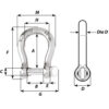 Wichard Not Self-Locking Bow Shackle - 16mm Diameter - 5-8" - Image 2