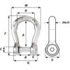 Wichard Self-Locking Allen Head Pin Bow Shackle - 6mm Diameter - 1-4" - Image 2