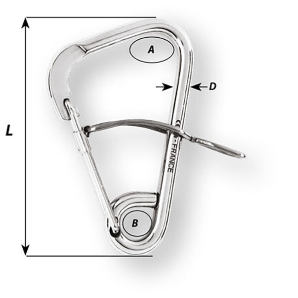 Wichard Automatic Mooring Hook - 170mm Length - 6-11-16" - Image 2