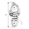 Wichard HR Quick Release Snap Shackle With Swivel Eye - 130mm Length - 5-1-8" - Image 2