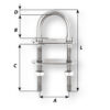 Wichard U-Bolt Pad Eye - 12mm Diameter - 15-32" - 130mm Length - 5-1-8" - Image 2