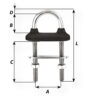 Wichard Black Watertight U-Bolt - 8mm Diameter - 5-16" - 100mm Length - 3-5-16" - Image 2