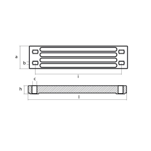 Tecnoseal Aluminum Yamaha Bar Anode f-Engine Bracket - Image 2