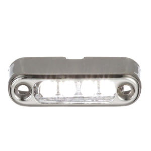 Attwood White LED Micro Light w-Stainless Steel Bezel & Vertical Mount