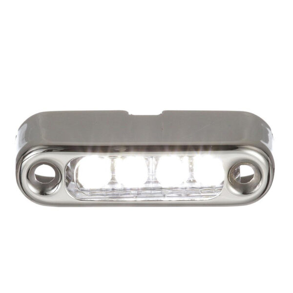 Attwood White LED Micro Light w-Stainless Steel Bezel & Vertical Mount
