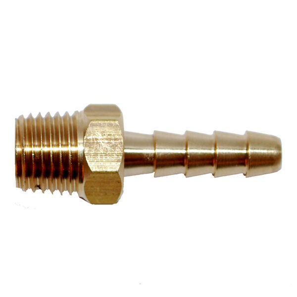 Attwood Universal Brass Fuel Hose Fitting - 1-4" NPT x 3-8" Barb