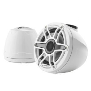 JL Audio M6 VeX Series 6.5" Enclosed Coaxial Speakers w-White Sports Grilles - M6-650VEX-Gw-S-GwGw
