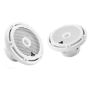 JL Audio M3 Series 7.7" Marine Coaxial Speakers w-Gloss White Classic Grilles - M3-770X-C-Gw