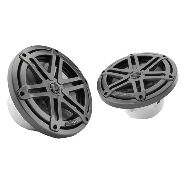 JL Audio M3 Series 7.7" Marine Coaxial Speakers w-Grey Metallic Sport Grilles - M3-770X-S-Gm