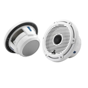 JL Audio M6 Series 7.7" Marine Coaxial Speaker w-Gloss White Classic Grille & Black Tweeter Mesh - M6-770X-C-GwGw