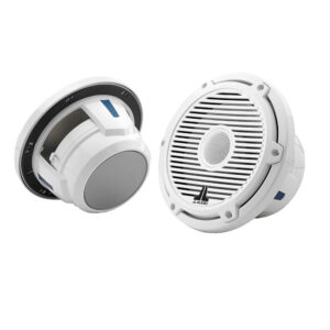 JL Audio M6 Series 7.7" Marine Coaxial Speakers w-Gloss White Classic Grille - M6-770X-C-3GW