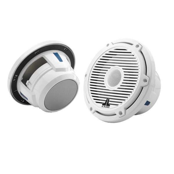 JL Audio M6 Series 7.7" Marine Coaxial Speakers w-Gloss White Classic Grille - M6-770X-C-3GW