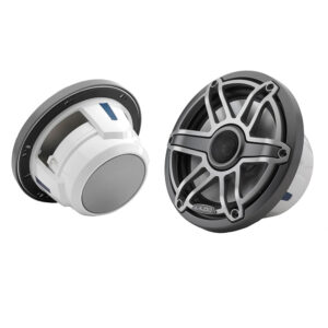 JL Audio M6 Series 7.7" Marine Coaxial Speakers w-Titanium Sport Grille - M6-770X-S-GmTi