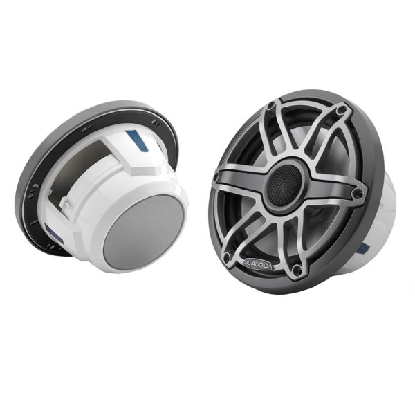 JL Audio M6 Series 7.7" Marine Coaxial Speakers w-Titanium Sport Grille - M6-770X-S-GmTi