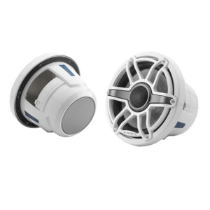 JL Audio M6 Series 8.8" Marine Coaxial Speakers w-Gloss White Sport Grille - M6-880X-S-GwGw