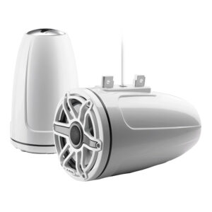 JL Audio M6 Series 7.7" Enclosed Tower Coaxial System w-Gloss White Sport Grille - M6-770ETXv3-Gw-S-GwGw