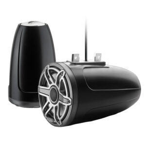 JL Audio M6 Series 7.7" Enclosed Tower Coaxial System w-Titanium Sport Grille - M6-770ETXv3-Sb-S-GmTi