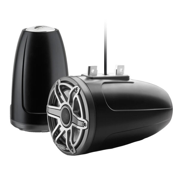JL Audio M6 Series 7.7" Enclosed Tower Coaxial System w-Titanium Sport Grille - M6-770ETXv3-Sb-S-GmTi