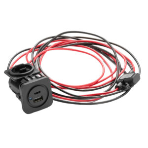 JL Audio USB-C and USB-A Charging Jack f-Panel Mounting - XMD-USBCA-CHG2X-PNL