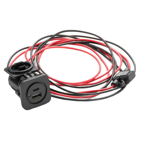 JL Audio USB-C and USB-A Charging Jack f-Panel Mounting - XMD-USBCA-CHG2X-PNL