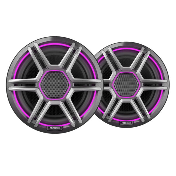 Fusion Apollo 7.7" LED Marine Speakers w-Sports Grey Grille