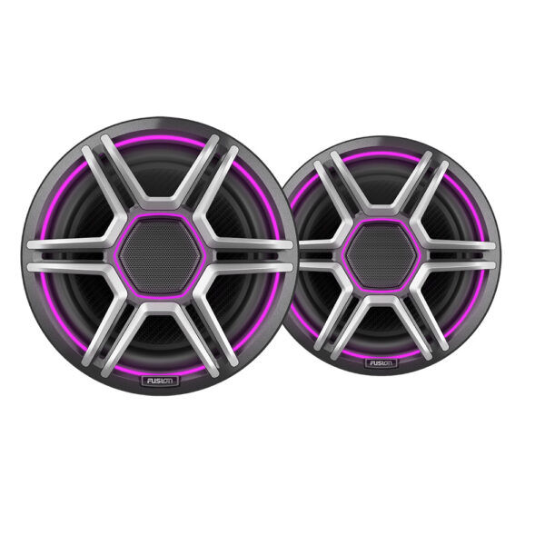 Fusion Apollo 8.8" LED Marine Speakers w-Sports Grey Grille